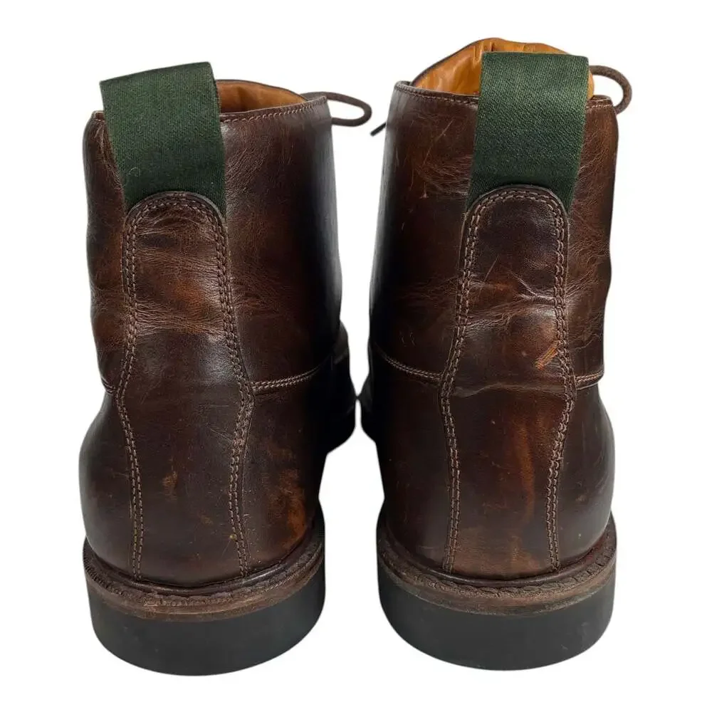 Vintage Cole Haan Country Mens 12M Leather Lace Up Ankle Boots Brazil Distressed